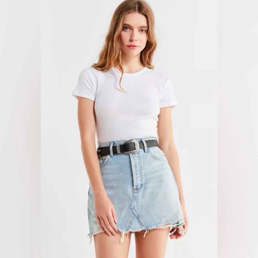 AGOLDE Quinn mini denim skirt size 25